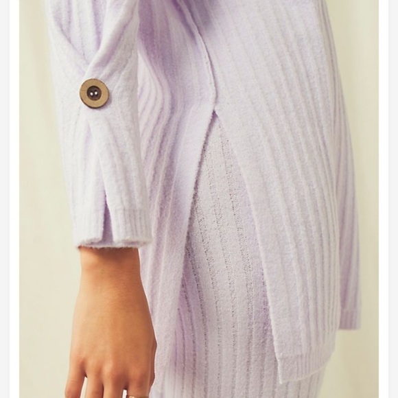 Free People Around the Clock Pullover Oversize Sweater Tunic Lavender Size XS - Picture 16 of 16